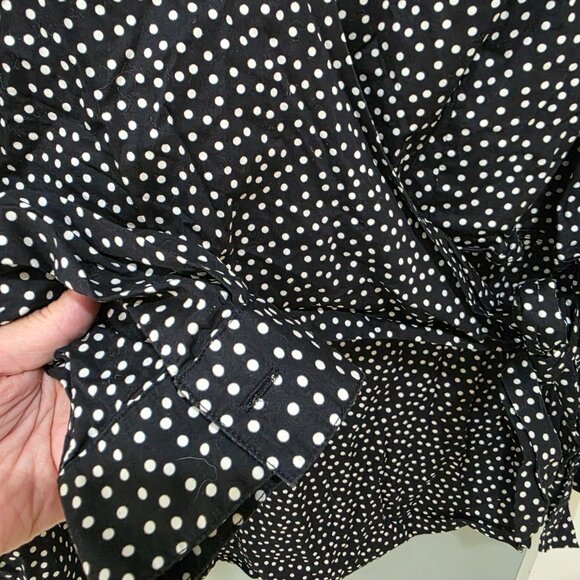 Coldwater Creek Black & White Polka Dot Blouse – Women’s Plus 2X Long Sleeve - Picture 8 of 10